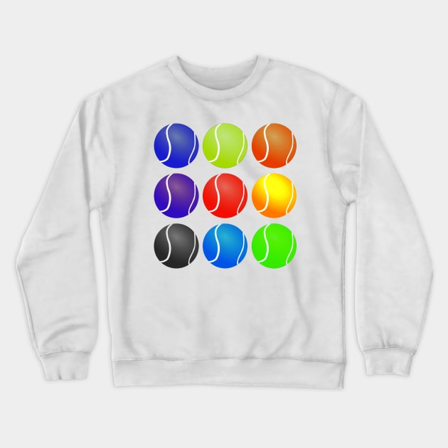 Rainbow Tennis Balls Crewneck Sweatshirt by seanhunter